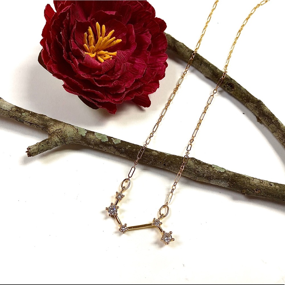 Aries Necklace, Constellation, Zodiac, Astrology